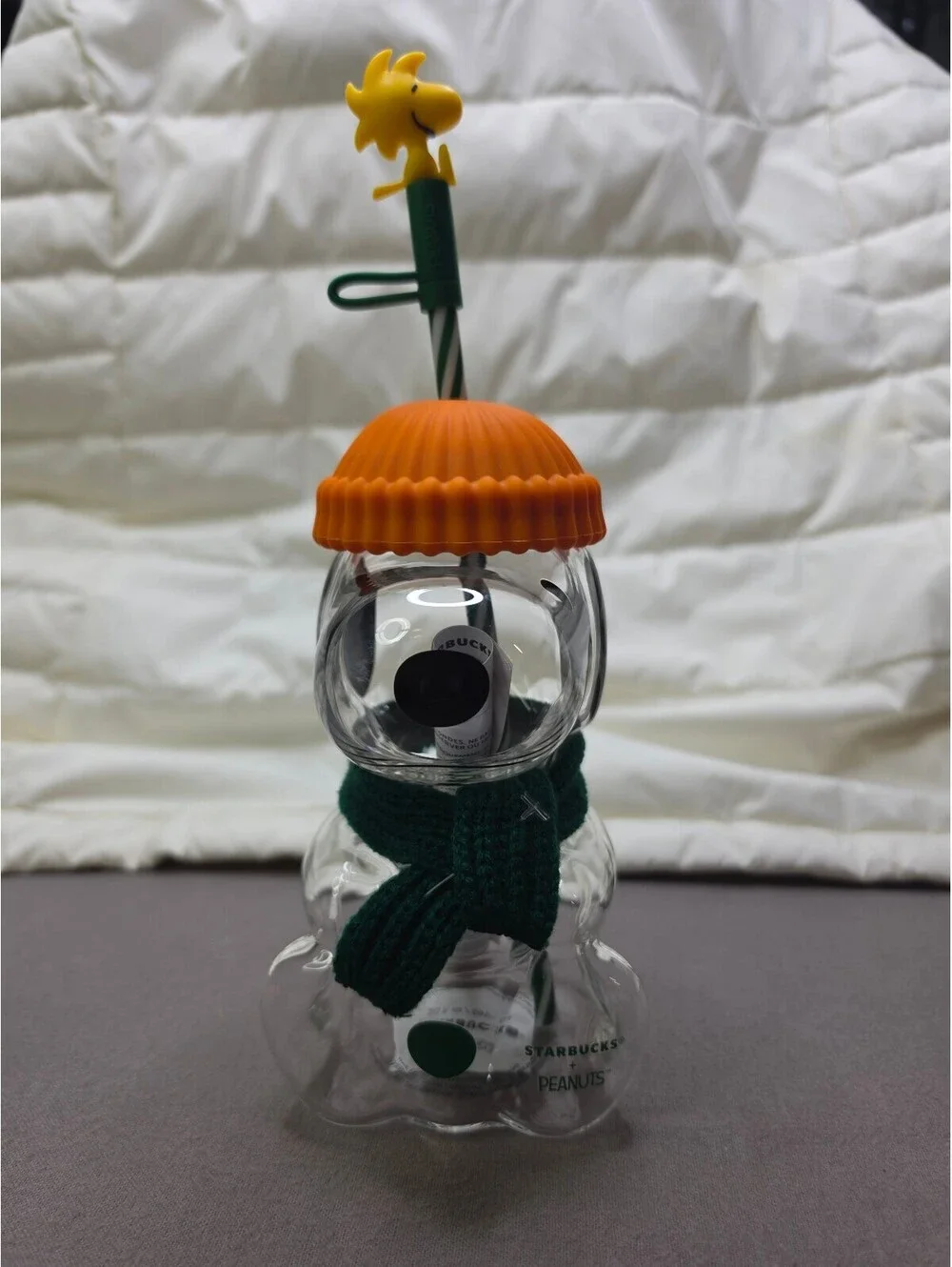 Starbucks x Peanuts Snoopy Glass Cold Cup 20oz Woodstock 2026 NEW IN BOX